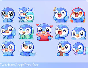 Piplup Emotes on sale!