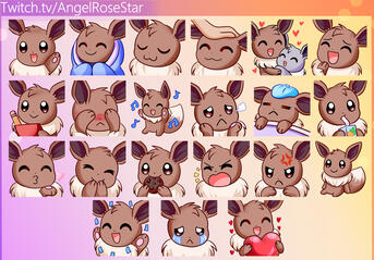 Eevee emotes on sale!