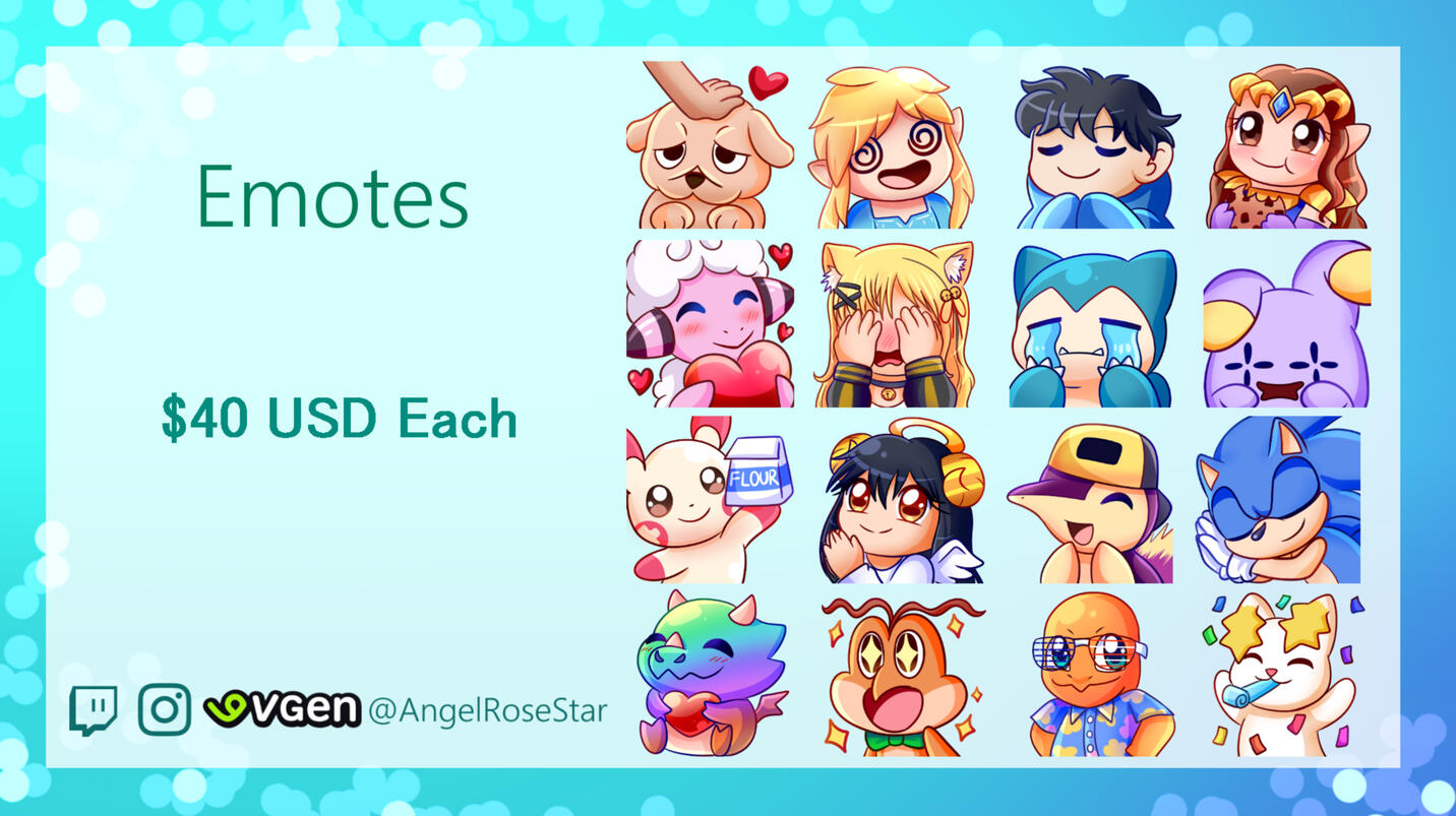 Emotes $40 USD EACH